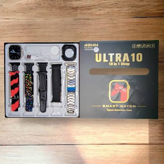10 in 1 Ultra Smart Watch with 10 straps